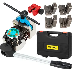 【Father's Day】VEVOR Brake Line Flaring Tool, 45 Degree Single, Double, and Bubble Flares for 3/16\", 1/4\", 5/16\" and 3/8\" Tube Size, Suitable for Soft Metal of Copper Lines