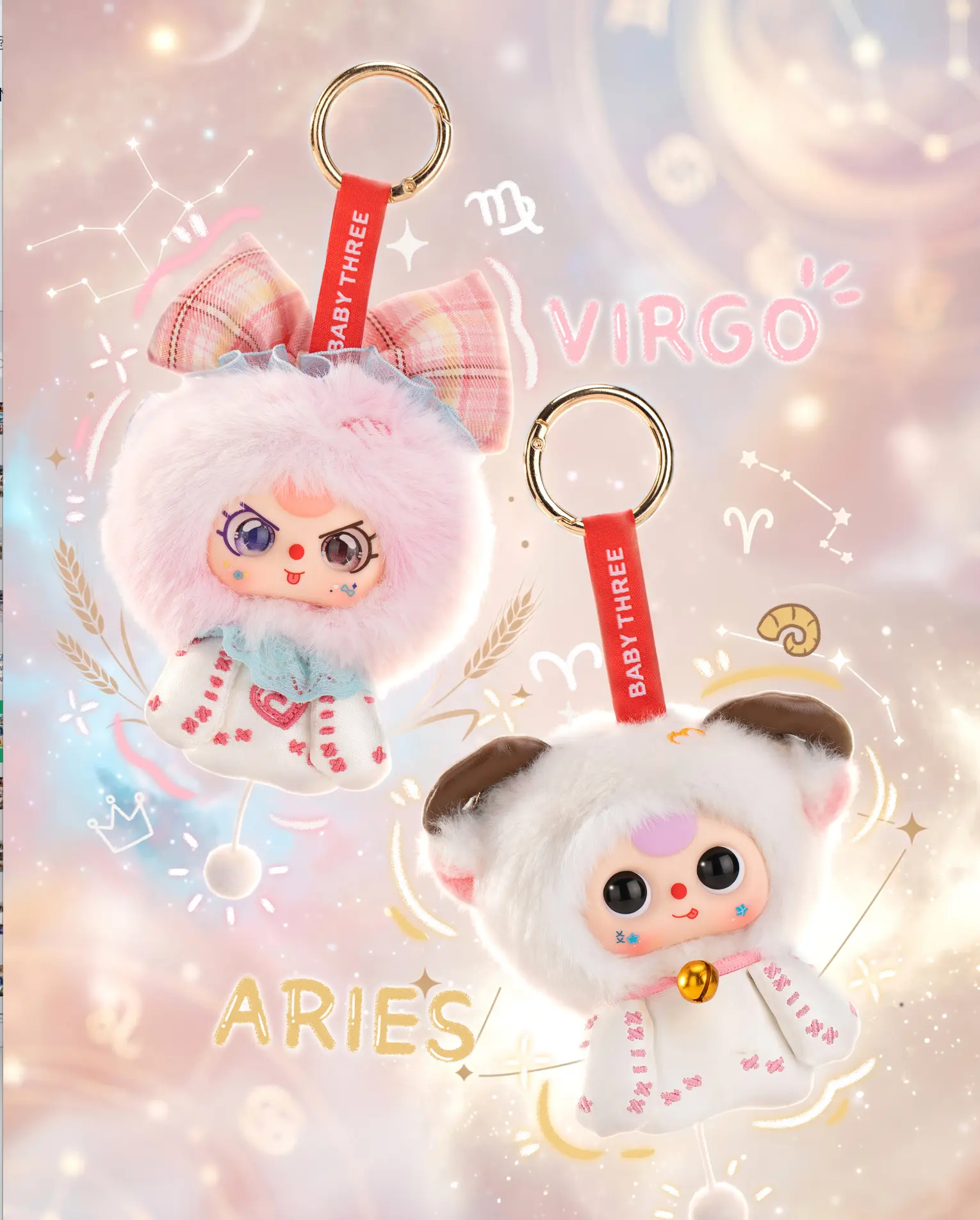 BB3-（015）-BABYTHREE-12 Zodiac Guardian Stars Plush Toys