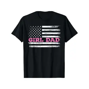 [Dad Daughter | Father's Day] Comfortable Cotton Dad of Girls Outnumbered T-Shirt | Adult Men's Loose Round Neck Short-Sleeved | 220G All Season