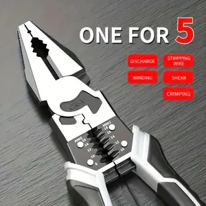 Universal wire shears, household pliers, wire stripping and cutting tools. Hardware tools. Universal wire cutter. Multi-functional electrical tools.