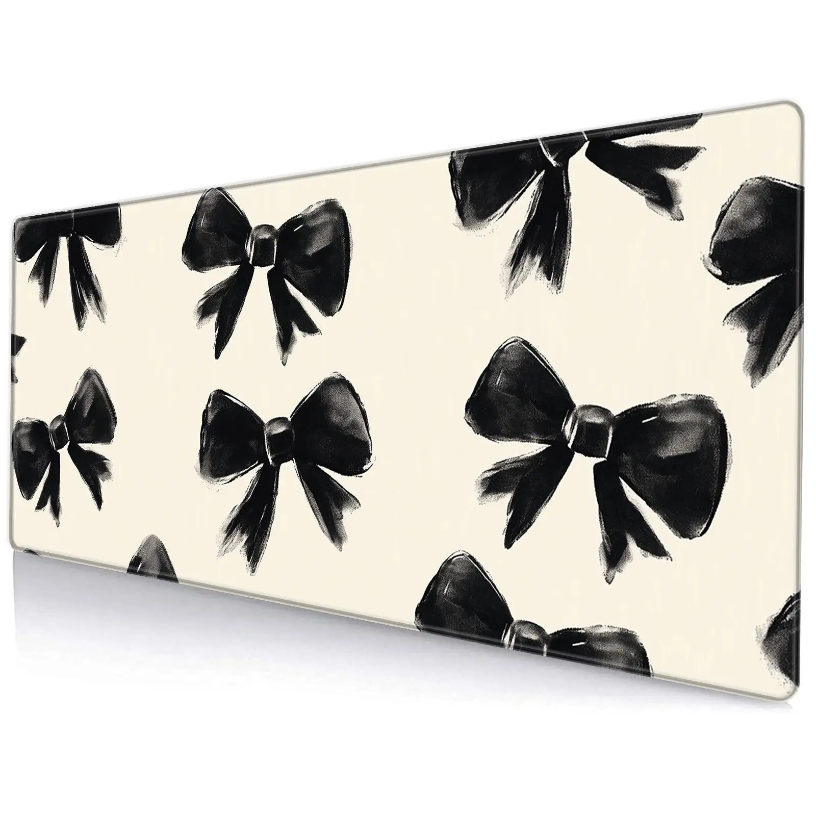 Bow Pattern Mouse Pad, Rectangle Gaming Mouse Pad, Office Desk Keyboard Mat for Home Office Desk, Computer Accessories