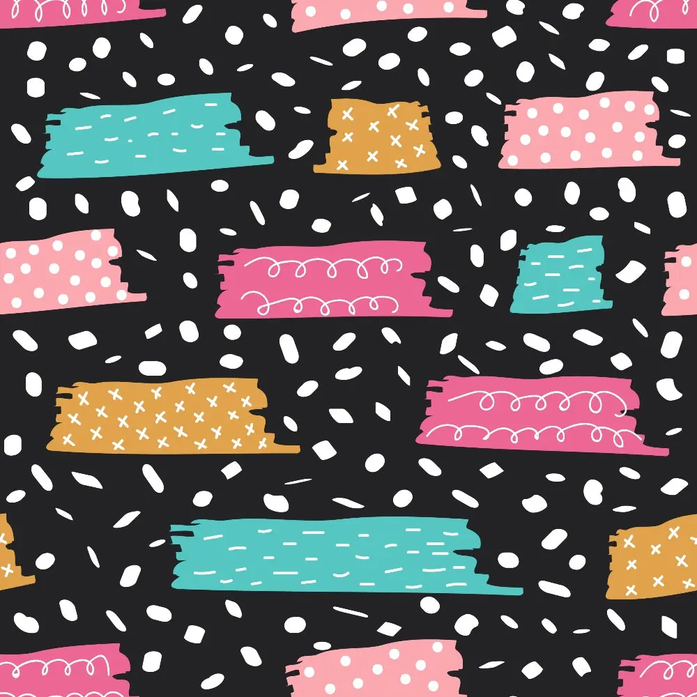 Cute Abstract Doodles Pattern 16 Quilting Cotton Fabric