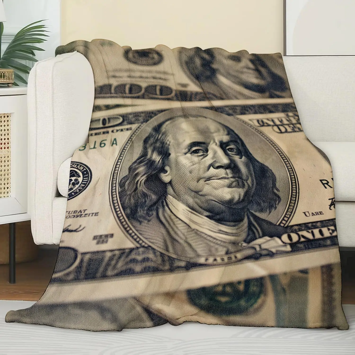 Bills Blanket for Men Women Adults, Sofa Couch Bed Living Room Soft Warm Cozy Bills Decor 60×50