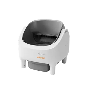 POKPAW Smart Self-Cleaning Cat Litter Box, Wide-Mouth Open Automatic Cat Toilet with Anti-Pinch Safety & APP Control