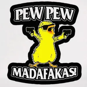 Pew Pew Madafakas UV-DTF Sticker/Colored Decal with UV Protection funny hard car stickers window truck Versatile, Laptop Water Bottle Decal Sticker