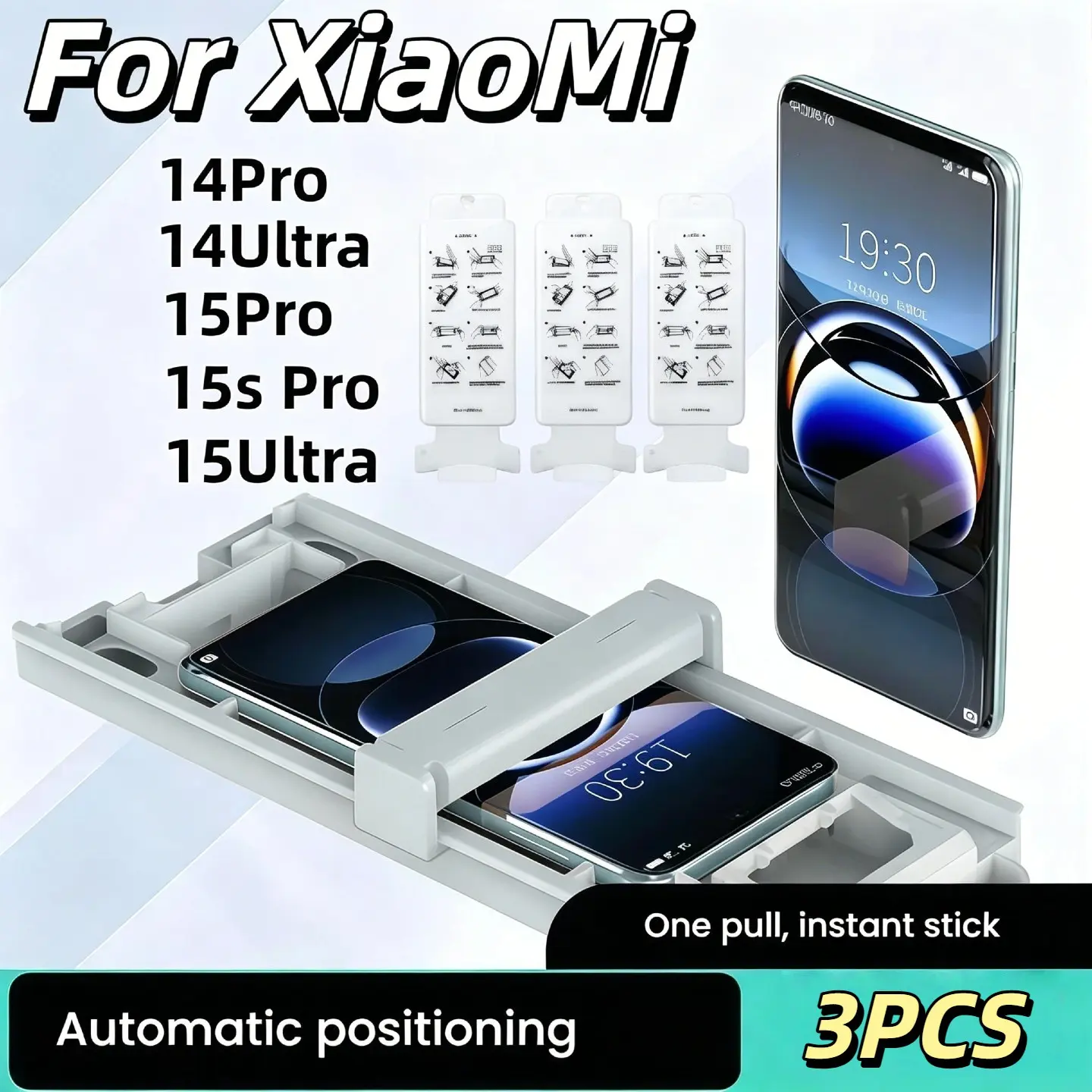 3-Pack High-Definition Ceramic Smartphone Screen Protector for Xiaomi 14pro/14ultra/15pro/15ultra/15s Pro, Bubble-Free, Scratch-Resistant, Easy Install, Accessories