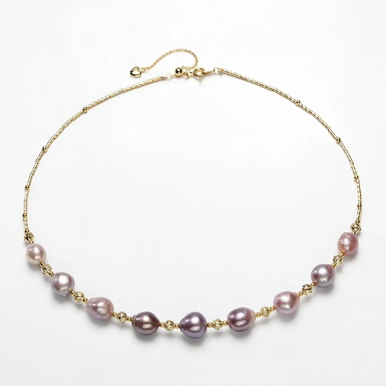 Natural Freshwater Baroque Pearl Necklace - 9-12mm, 20 in Customizable Length, Unisex Decorative 1-Piece Costume Jewelry for Elegant Wear, Natural Pearls Accent