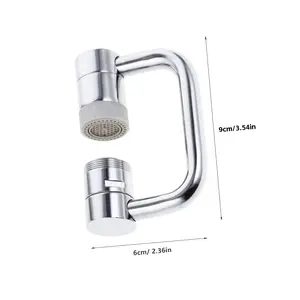 1440° Rotatable Faucet Aerator Extender – All-Angle Control Swivel Sprayer Attachment for Kitchen & Bathroom Sinks | 2-Mode Anti-Splash (1PC)