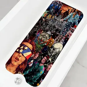 Stranger Things character poster decorative bath mat, suitable for bathtubs, laundry rooms, bedrooms, kitchens, and home décor.