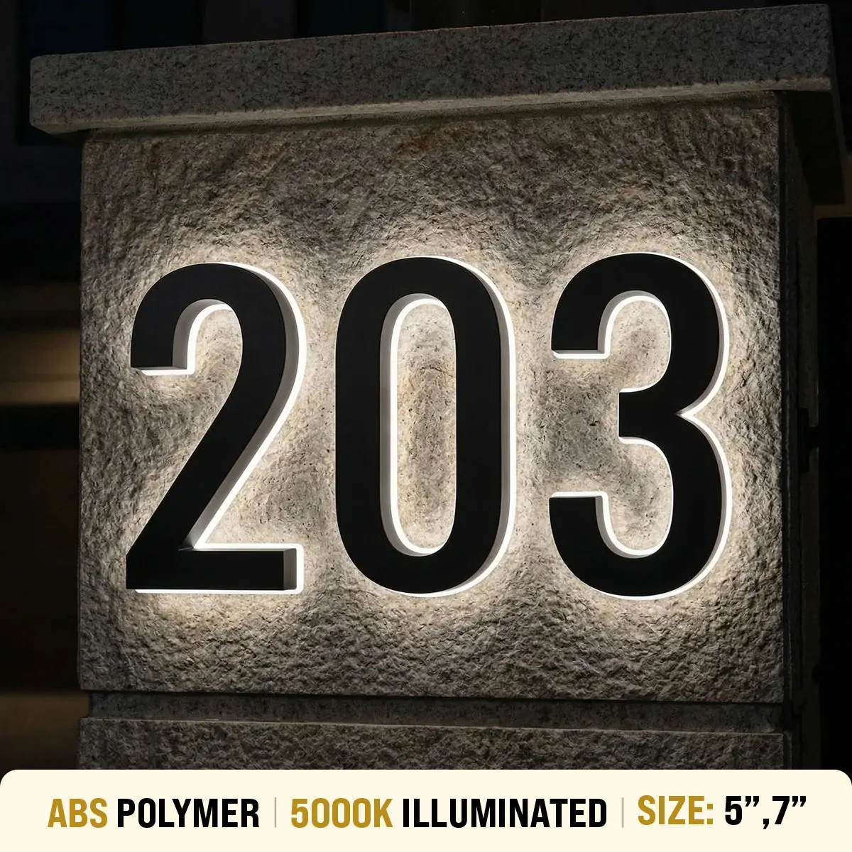 Lighted House Numbers - 5000K Illuminated