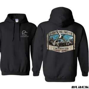 Ducks Unlimited Conservation Hoodie, Waterfowl Hunting Pullover, Outdoor Sportsman Gear, Duck Hunter Graphic Hoodie