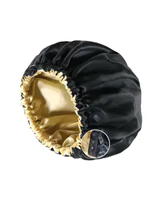 Double Layer Sleeping Hat, Adjustable Button Elastic Sleeping Cap, Soft Comfortable Night Sleeping Cap for Women & Men, Adjustable Hair Bonnet, Sleep Bonnets