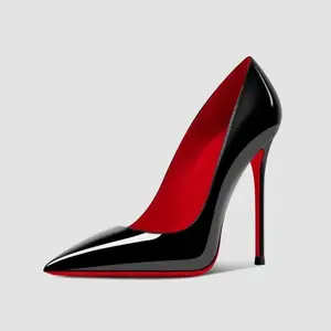 High Women's Stiletto  Heel Pointed Red Bottom Pumps Girl Walking Shoes red bottom heels