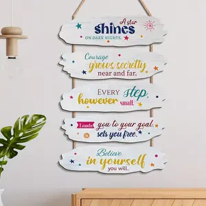 1pc Decorative Sign and Plaque, Wooden Wall Art with Inspirational and Motivational Text (English) Wooden Hanging Plaque, Easy to Hang, Home Decor, Wall Decor, Outdoor Decor, Halloween, Thanksgiving, Christmas Holiday Decor, Birthday Gift.