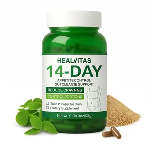 HealVitas Probiotic Gut Cleanse & Digestive Support Supplement | Natural Healthy Cravings & Portion Control Helper for Daily Wellness