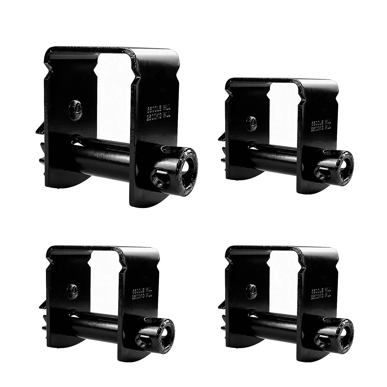 4-Pack Metal Steel Sliding Winch for Flatbed Trailer - 5,500 LBS Working Load Limit, 4-in Strap Compatibility, Cargo Tension Control Vehicle Accessories (Father's Day Gift Option)