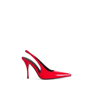 SYLVA-RED POINT TOE SLINGBACK STILETTO PUMP