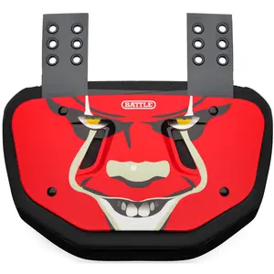 Battle Sports Clown23 Chrome Protective Football Back Plate - Red
