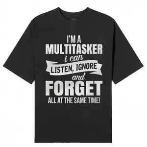 I am a multitasking print t-shirt with funny men graphic t-shirt black t-shirt summer short sleeve t-shirt