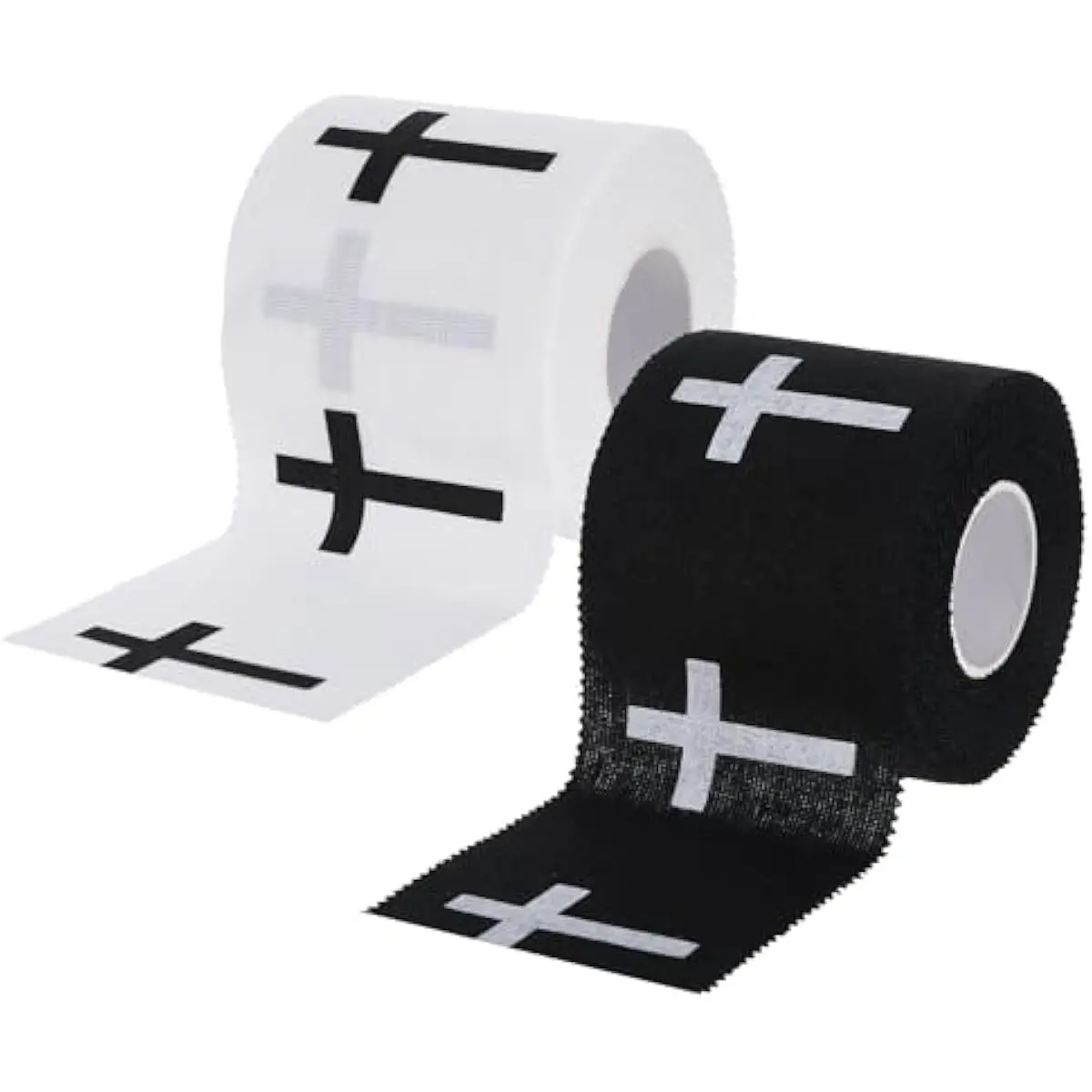 2 Pcs Christian Athletic Tape | 2" x 23ft Cotton Sports Tape | White Cross Wrist Tape | Religious Bible Verse Design | Support Wrap for Tennis, Baseball, Gym & Christian Gift