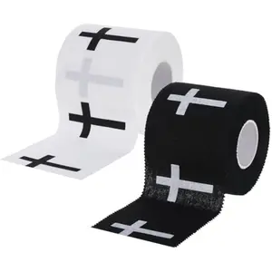 2 Pcs Christian Athletic Tape | 2" x 23ft Cotton Sports Tape | White Cross Wrist Tape | Religious Bible Verse Design | Support Wrap for Tennis, Baseball, Gym & Christian Gift