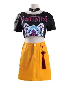 Mira Cosplay Costume Anime Game Character Outfit Full Set Roleplay Performance Suit Party Club Stage Show Halloween Carnival Comic Con TikTok Trending Cosplay Look Women Girls Sexy Stylish Festival Night Party Performance Outfit Fans Gift