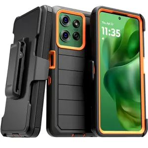 Rome Tech Defender Max Case for Motorola Moto G Power (2025) Case with Belt Clip Holster & Kickstand, Screenless Protective Dual-Layer Shockproof Phone Case for G Power (2025
