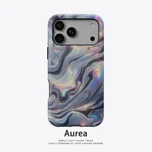 Iridescent Marble Swirl IPhone17 Must for Magnetic Phone Case for IPhone 17 16 15 14 Pro Max Plus Single Double-layer Tough Case