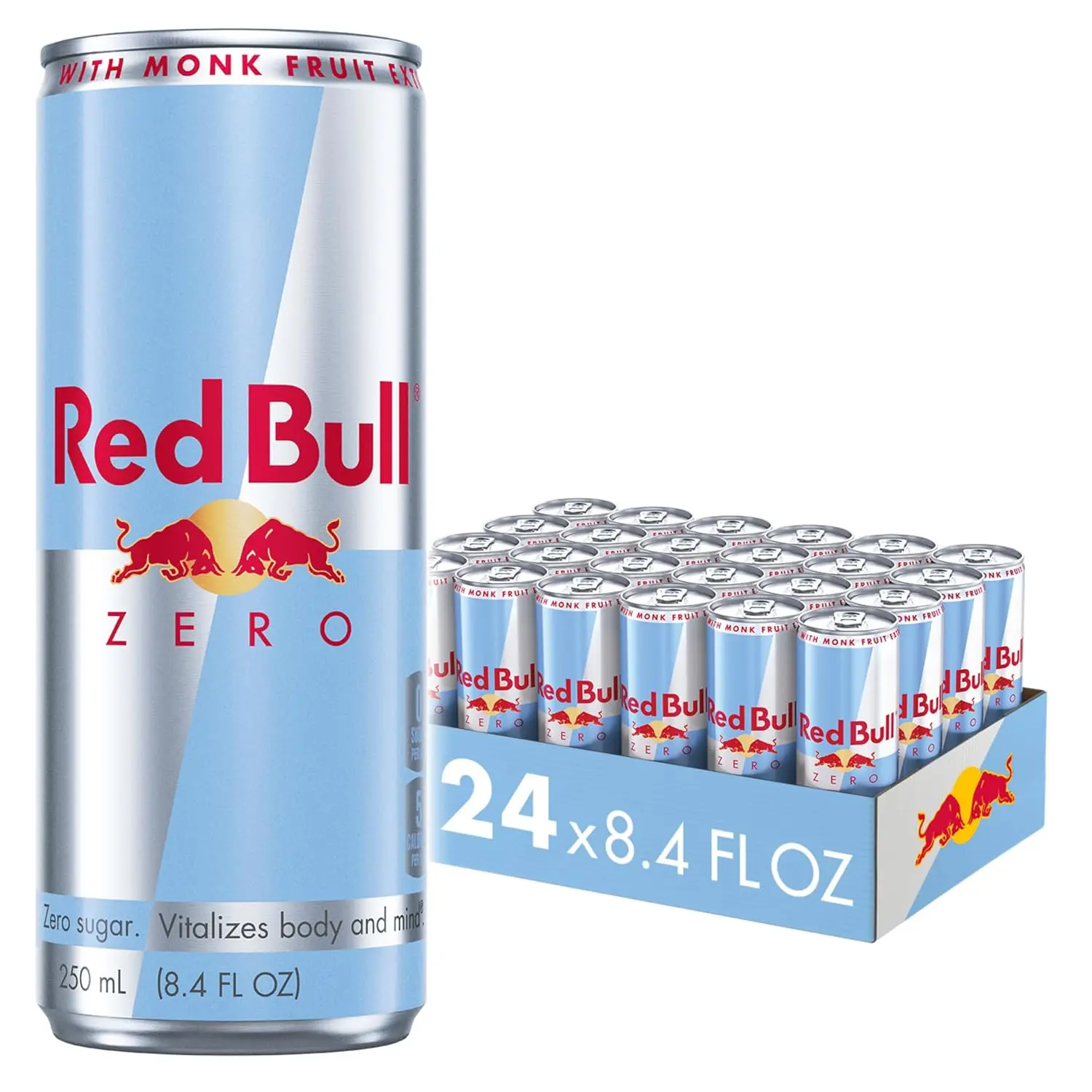 Red Bull Sugar-Free Energy Drink, 8.4 fl. oz. Cans - 80mg Caffeine, Taurine & B Vitamins, Case of 24