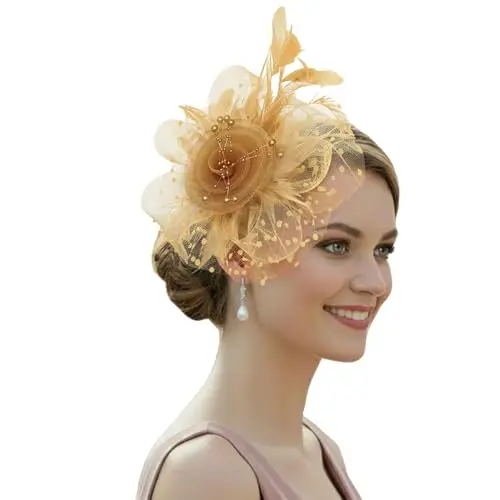Fascinator: Khaki