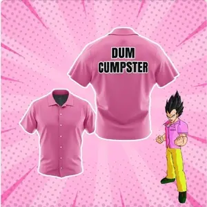New 2026 VegetaDum Cumpster Pink  Hawaiian Shirt Anime Style, Gift for Him Her, Aloha Vibes #summervibes #summer2026 #outfitinspo