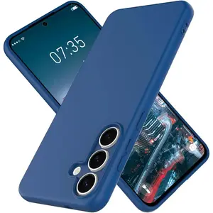 Silicone Case for Samsung Galaxy S25 FE, Durable and Stylish Drop Tested Soft Silicone Gel Rubber Slim Fit Shockproof Protection Phone Cover for Samsung Galaxy S25 FE 5G (Blue) Smartphone Cellphone Casing Protective Screen Protector Green