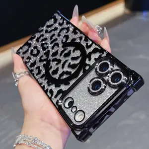 Luxury Transparent Leopard Print Phone Case, Compatible with iPhone 17 Pro Max, 17 Air, 17 Pro, Magnetic Wireless Charging Cover