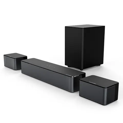 ULTIMEA Poseidon M3T 5.1 Soundbar with HiFi Subwoofer, 352W (200W+) 24V High-Power Home Cinema Audio System for Smart TV, Adjustable Surround & Bass, Plug, Dial-In & Hand Control, HDMI ARC