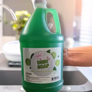 Caro's Lemon Scented Dish Soap for Tough Stains and Grease Removal