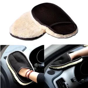 Microfiber Wool Soft Auto Car Washing Glove Cleaning Car Cleaning Glove Motorcycle Washer Care Car Paint Wash Care Tools NONE