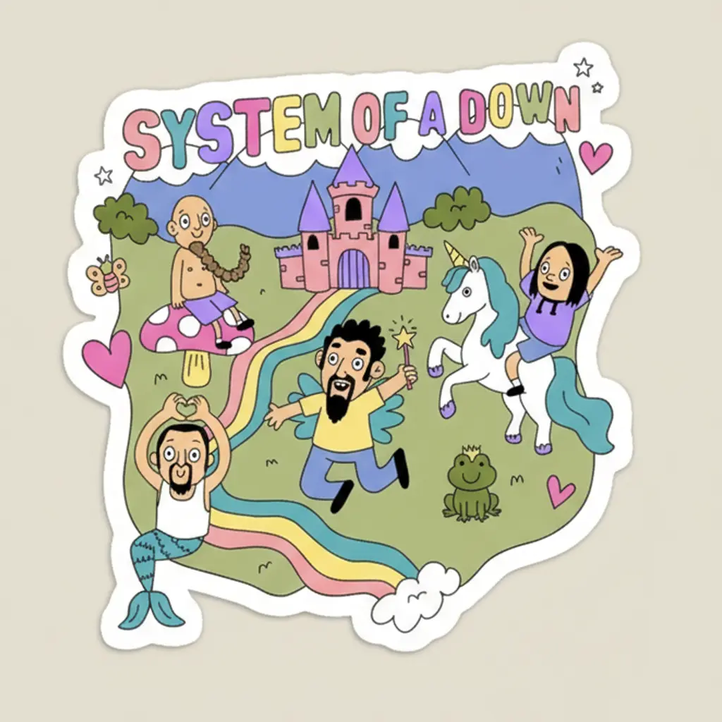 System of a Down Iconic Metal Band Sticker