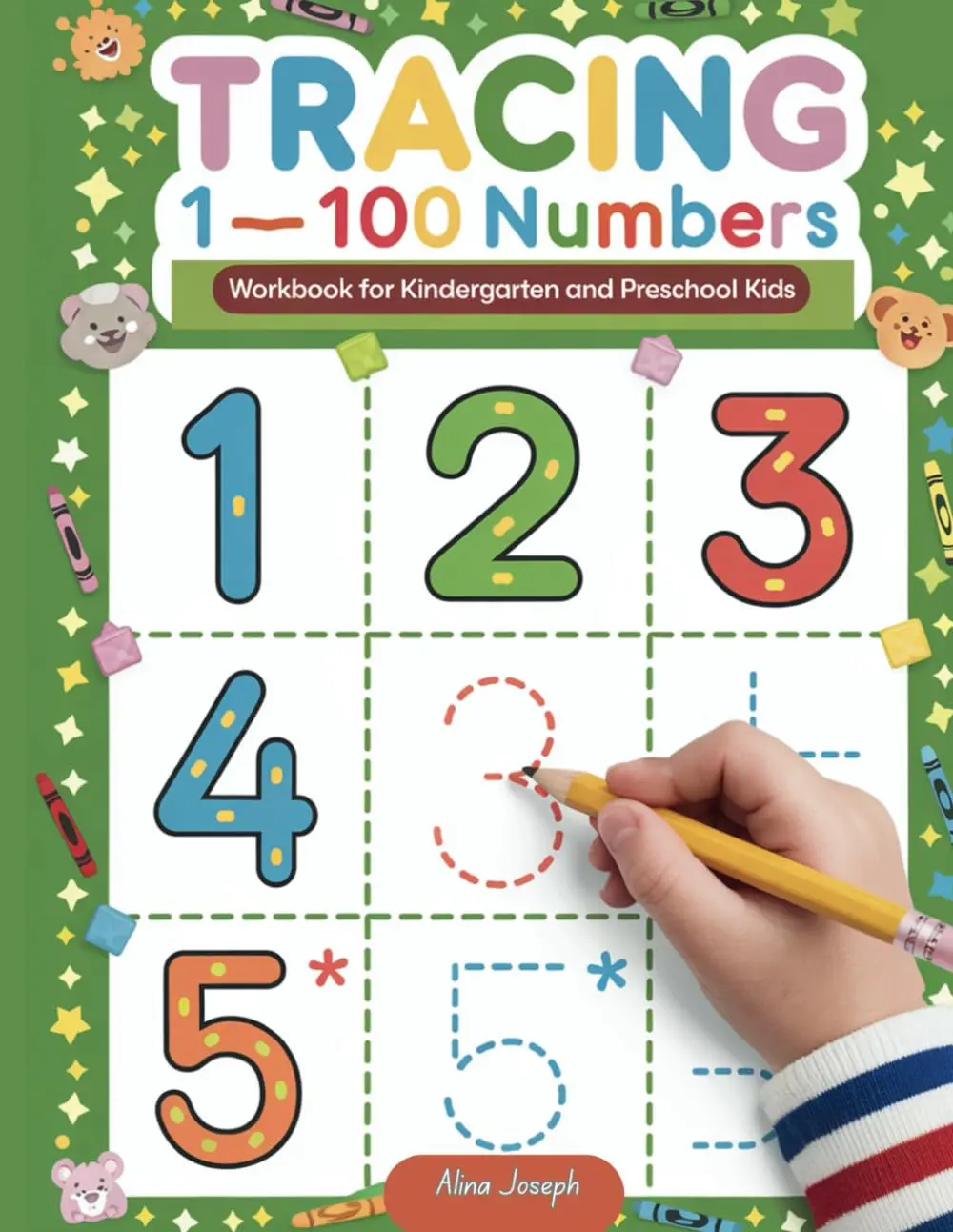 Tracing 1-100 Numbers: Handwriting Practice, Counting and Learning Easy Math Activities, Math Workbook for Kindergarten and Preschooler Kids Ages 3-5