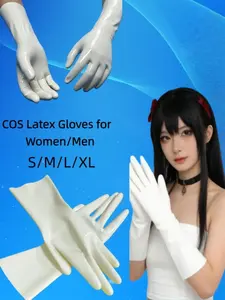 Cos Latex Gloves S/m/l/xl, Natural Latex Material, Party Adult Gloves, Cosplay Accessories, Festival, Dance, Role Play, Nightclub