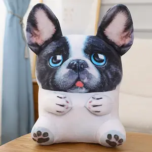 30/45/60cm Cute Simulation French Bulldog Doll Animal Stuffed Puppy Plush Pillow Toy Mascot Shadow Dog Lovely Gift For Children