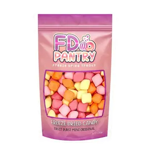 Freeze Dried Fruit Bursts Candy - Mini Original Hard Candy Mix 5oz Treat Snack Gift Bag Cherry, Strawberry, Lemon, Orange Candies Freeze-Dried Candies