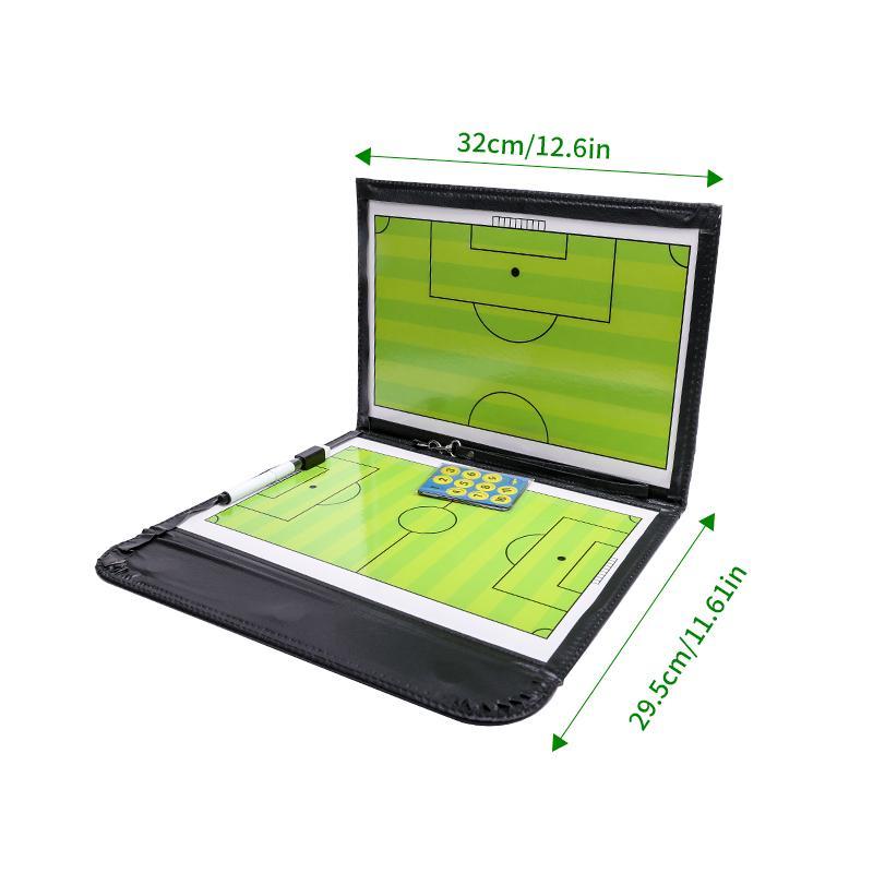 Foldable Soccer Tactics Board, 1 Count Magnetic Folding Soccer Tactics Board with Pen, Football Coach Board, Soccer Accessories for Coach & Referee