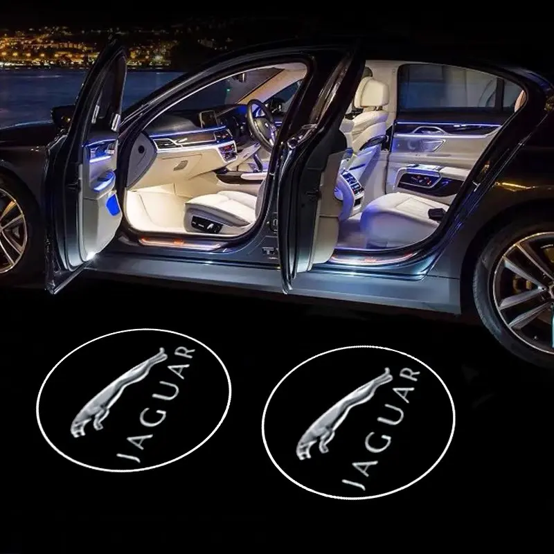 2pcs Led Car Door Welcome Light Logo Projector Laser Led Car Lights For Jaguar X S F XF XE XJ XK XEL XFL XJL XJ6 XJS XKR XFR F-Type F-Pace Car Accessories