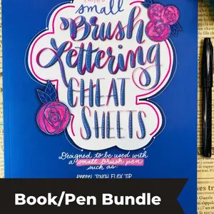Cheat Sheet Lettering Book & Free Brush Pen