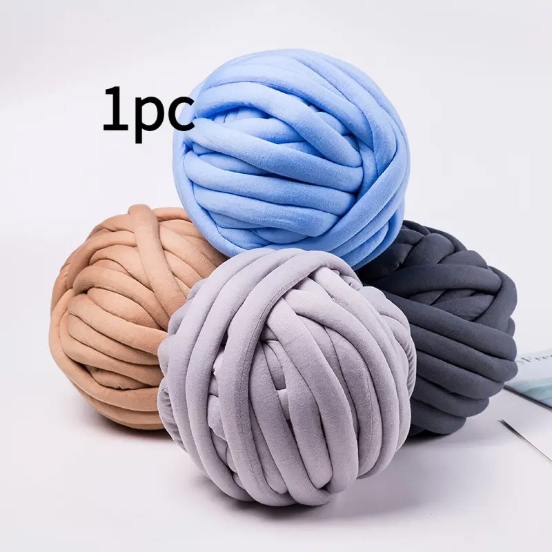 1 PC 2CM Ultra-Thick Metallic Faux Leather Iceland Yarn, Chunky Knitting & Crochet Material for DIY Cat Beds, Bags & Baby Crib Bumpers, Soft Yarn
