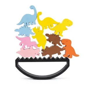 Educational Balance Game for Kids: Fun Family Time! Dinosaur Stacking Blocks Educational Toy