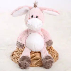 Long-Eared Hanging Donkey Plush Toy, Soft Stuffed Animal Pillow for Sofa, Car Decor, Home Ornament, Birthday Gift for Boys and Girls