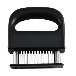 Stainless Steel Meat Tenderizer Tool with 48 Ultra-Sharp Needle Blades, Non-Detachable for Easy Cleaning, Heavy-Duty for Steak, Chicken, No Mallet or Hammer Needed