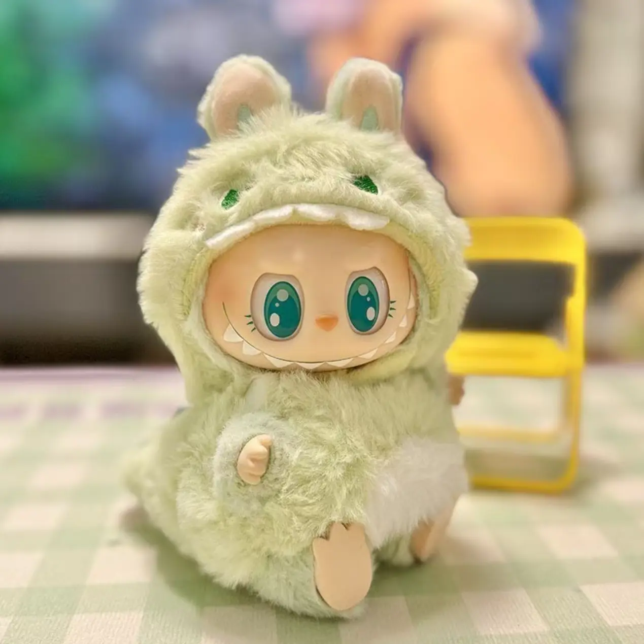 GreenDinosaur clothes for 17cm Labubu new outfit