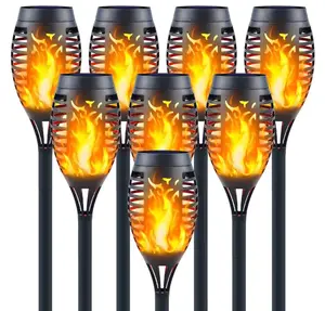 Solar Flame Torch Decor, 8 Pack Waterproof Garden Decorative Statues for Yard Patio Landscape